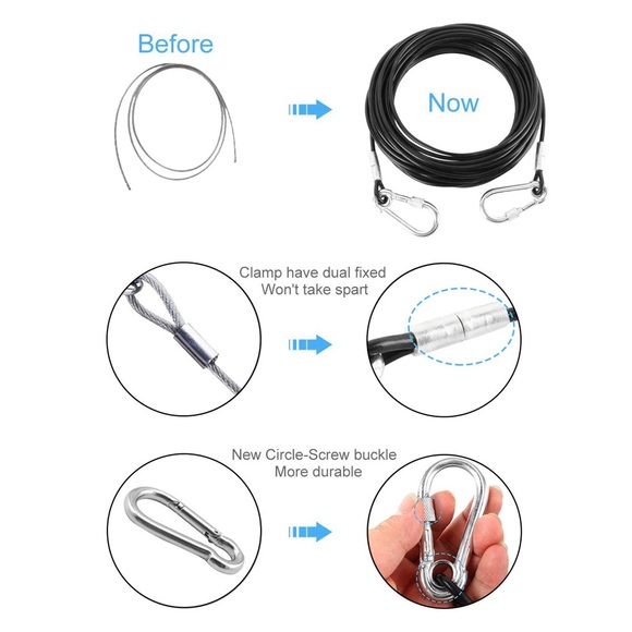 BRAND new sealed Homend Dog Tie Out Cable -100FT - Picture 6 of 9